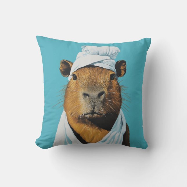 Capybara Spa Day Kudde (Framsida)