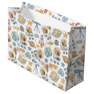 Capybara Space Mönster Large Gift Bag