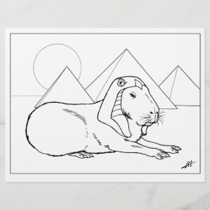 Capybara Sphinx - Färgsida.