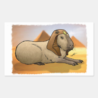 Capybara Sphinx Rektangulärt Klistermärke