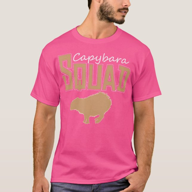 Capybara Squat Funny Capybara T Shirt (Framsida)