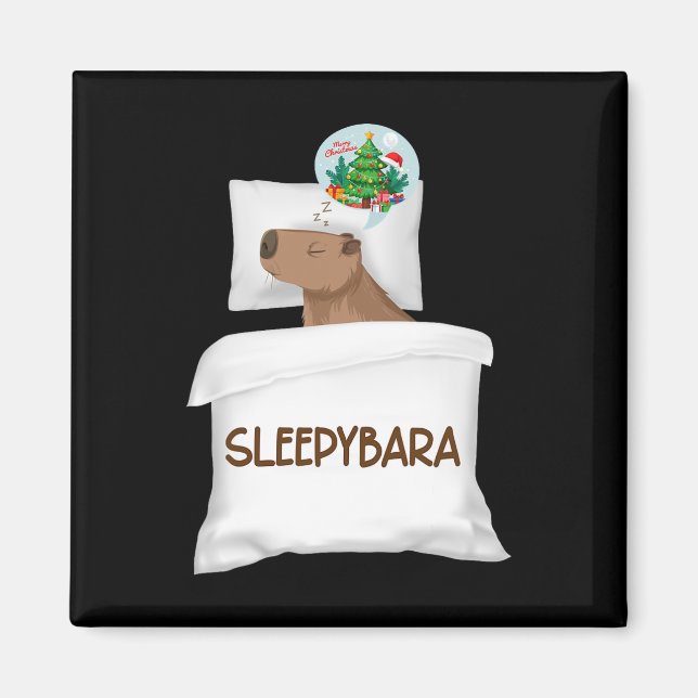 Capybara Ssov Night Julafton Rodent jul Dream S Magnet (Framsidan)