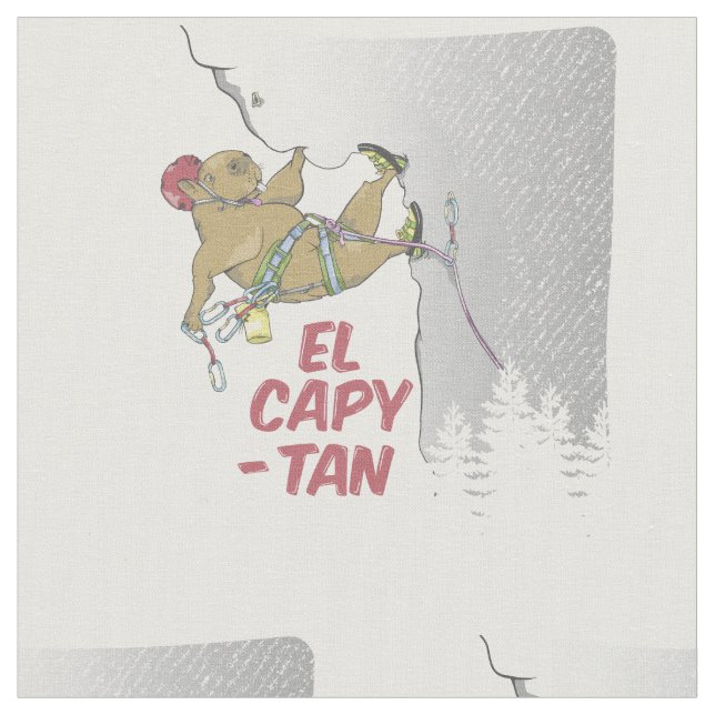 Capybara sten klättrar upp EP CAPITAIN Tyg (Närbild)