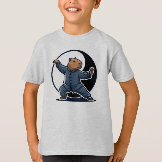 Capybara Tai Chi Master Yin Yang Martial Arts T Shirt