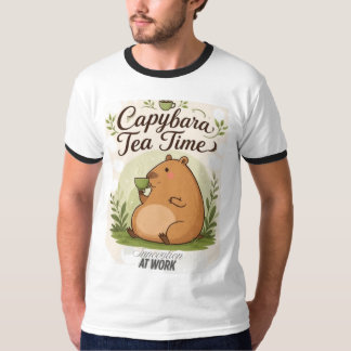 Capybara Tekatid | Söt Capybara som dricker te Kul T Shirt