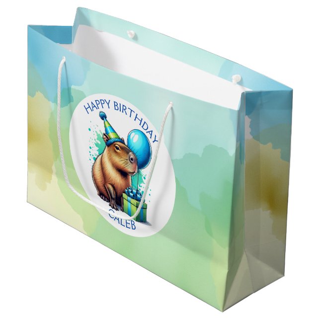  Capybara Themed Boy's Birthday Party Personalized (Framsidan Vinklad)