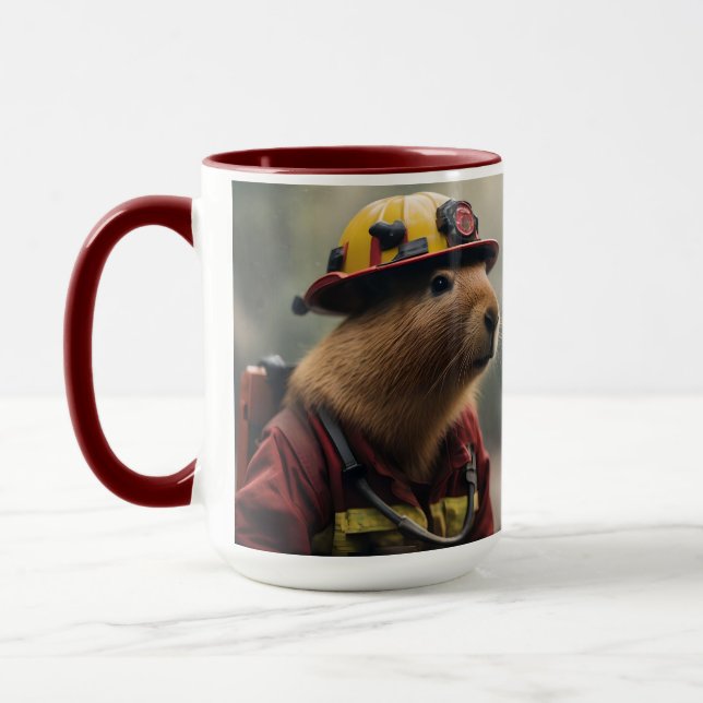 "Capybara till Räddingen: Firefighter Extraordinai Mugg (Vänster)