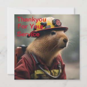 "Capybara till Räddingen: Firefighter Extraordinai Tack Kort