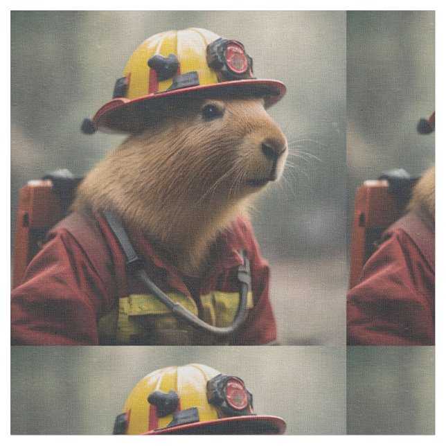 "Capybara till Räddingen: Firefighter Extraordinai Tyg (Närbild)