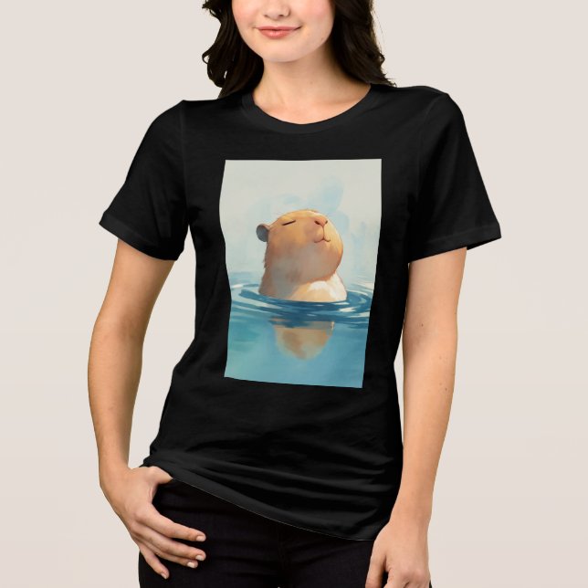 Capybara Tranquil Moment T Shirt (Framsida)