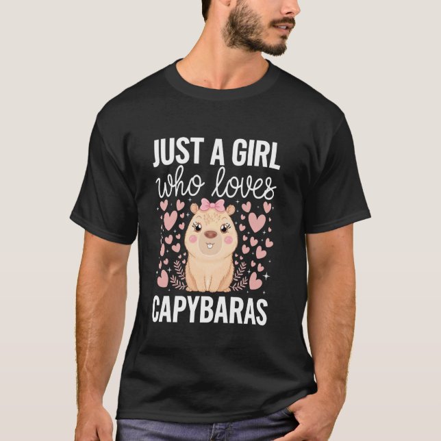 Capybara Tröja Bara En Tjej Som Älskar Capybara Kä (Framsida)