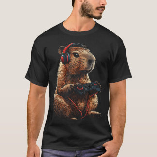 Capybara TV-spel Kontrollenhet Spelare Spelande Ca T Shirt