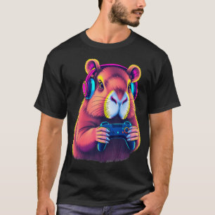 Capybara TV-spel Kul För Spelare Och Djurfans T Shirt