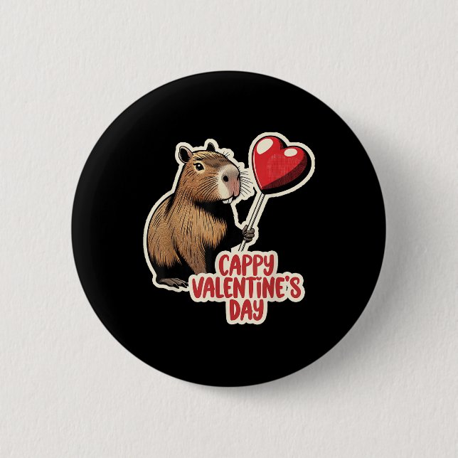Capybara Valentine, Cappy Valentines day, Capybara Knapp (Framsida)