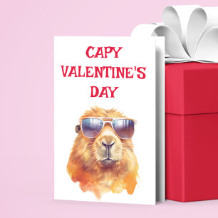 Capybara Valentines Day Capy Kort