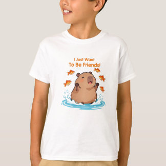 Capybara & Vänner – Sött Vänskapsdesign T Shirt