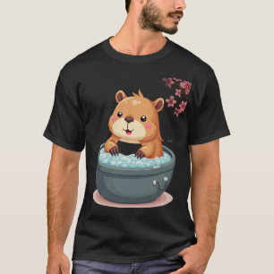 Capybara Varmbad Relaxation Kawaii Lugn Vibbar Sti T Shirt