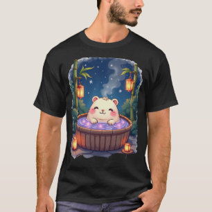 Capybara Varmbad Relaxation Kawaii Natt Spa Kliste T Shirt