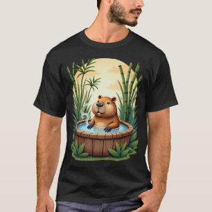 Capybara Varmbads Spa Avslappning Zen Chill Vibes T Shirt