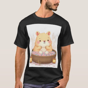 Capybara Varmbads Spadag Avslappning Klistermärke T Shirt