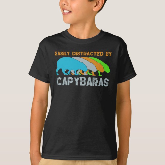 CAPYBARA Vatten Gris Funny Capybaras T Shirt (Framsida)