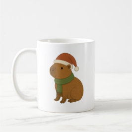 Capybara vid jul kaffemugg