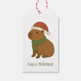Capybara vid jul presentetikett