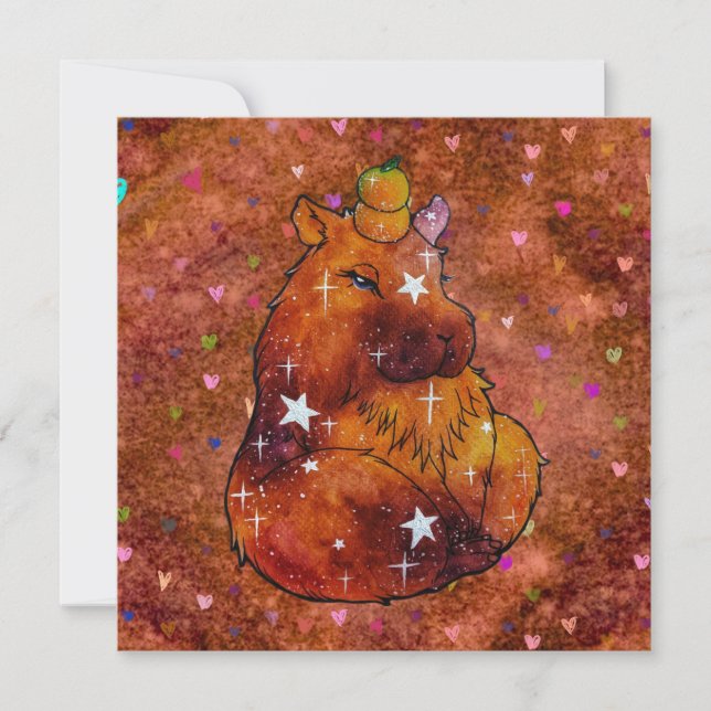 Capybara vid namn Dream Inbjudningar (Framsida)