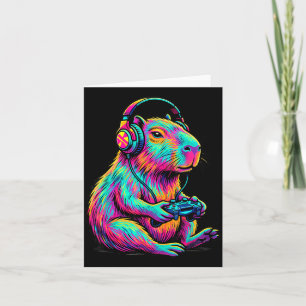 Capybara-videospel Gamer Roligt spelande Grafisk K Kort