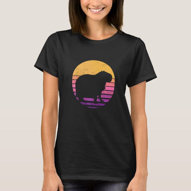 Capybara Vintage  1 T Shirt (Framsida)