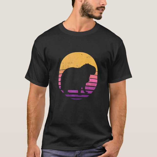 Capybara Vintage  1 T Shirt (Framsida)
