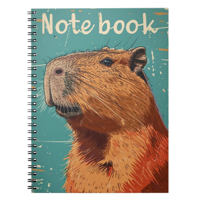 Capybara Vintage Anteckningsbok (Framsidan)
