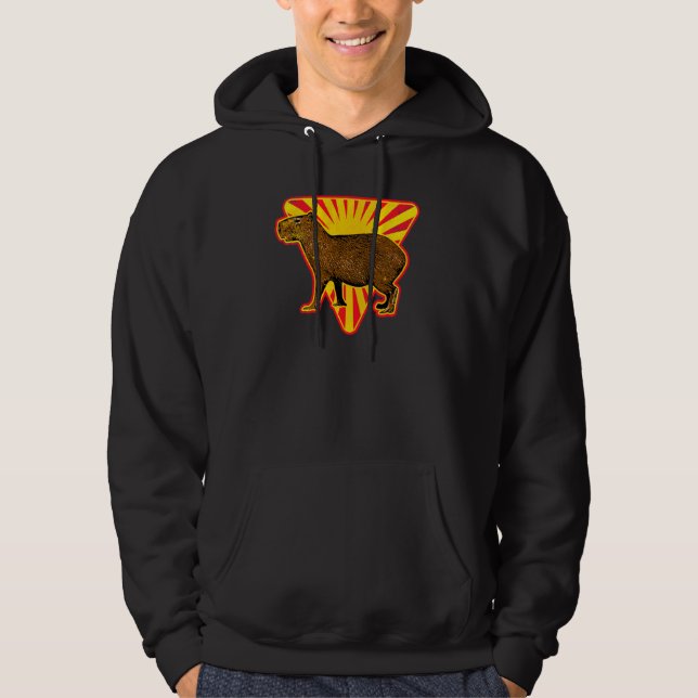 Capybara Vintage Capybara  4 Hoodie (Framsida)