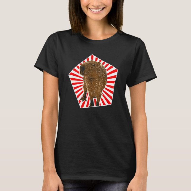 Capybara Vintage Capybara T Shirt (Framsida)