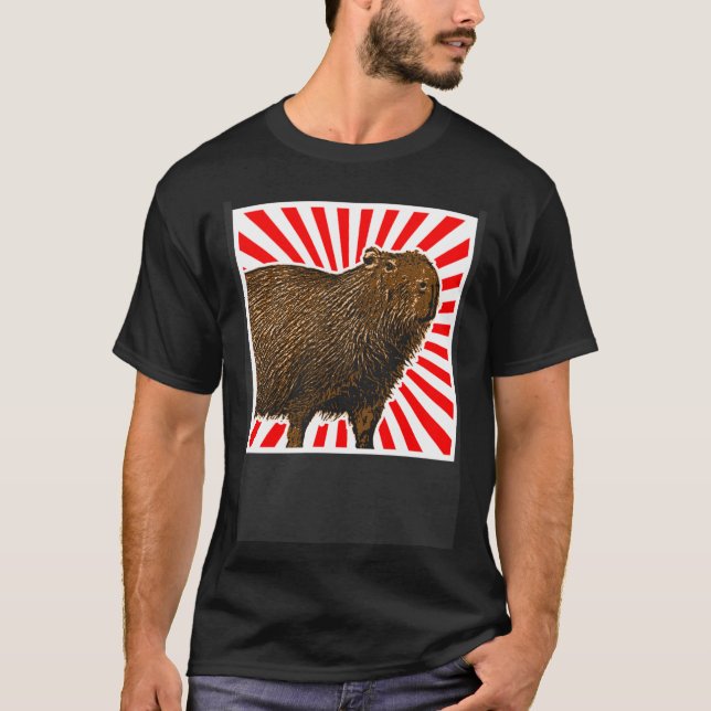 Capybara Vintage Capybara T Shirt (Framsida)