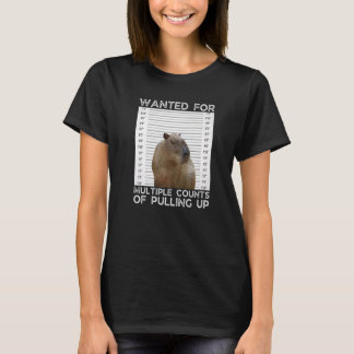 Capybara Wanted for Multiple Counts of Pulling Up T Shirt