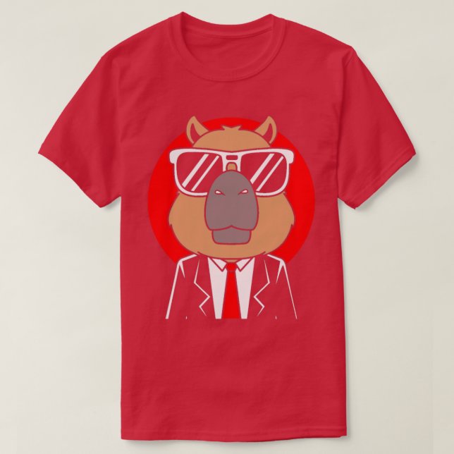 Capybara Wearing Tuxedo Funny Capybara T Shirt (Design framsida)