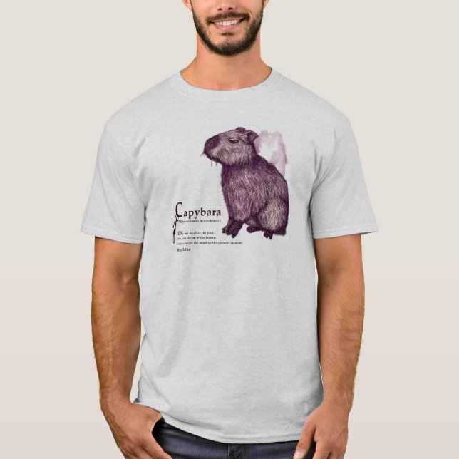 capybara - wine t-shirt (Framsida)