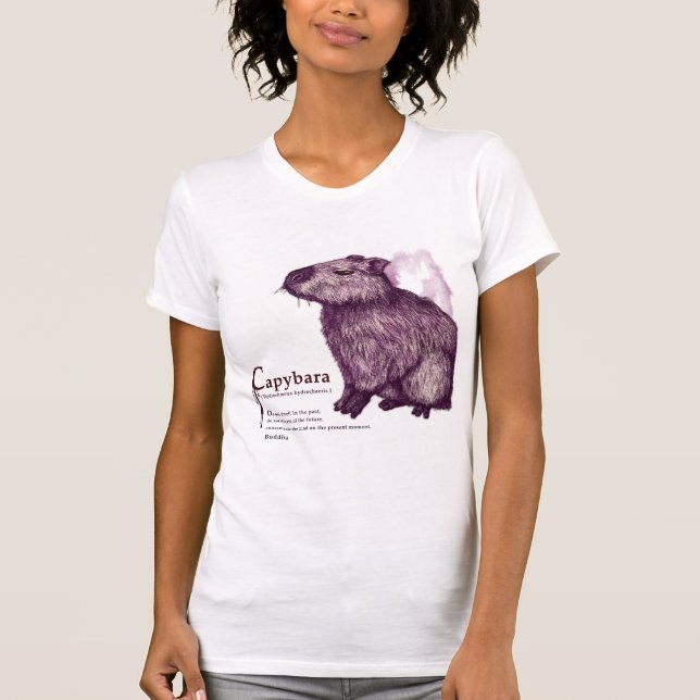 capybara - wine t-shirt (Framsida)