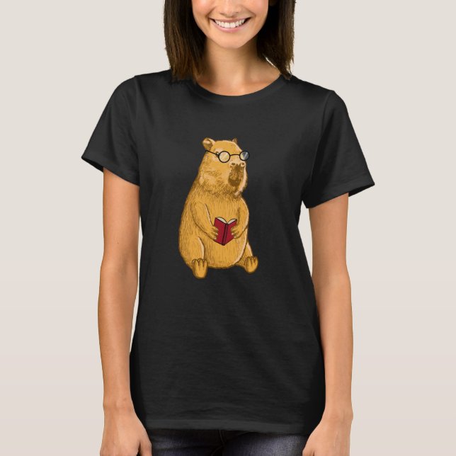 Capybara with Glasses T Shirt (Framsida)