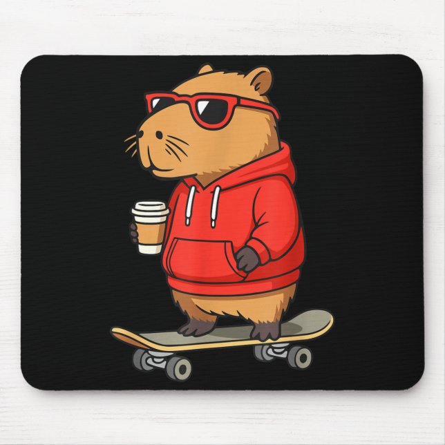Capybara With Sungles Skater Capy  Musmatta (Framsidan)