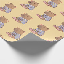 Capybara Wrapping Papper | Roligt och visemisk gåv