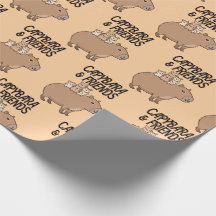Capybara Wrapping Papper | Roligt och visemisk gåv