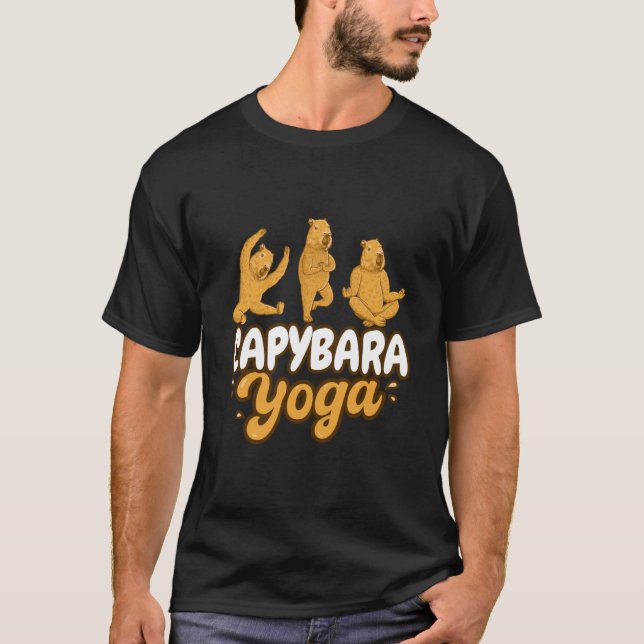 Capybara Yoga är meditets-workout T Shirt (Framsida)