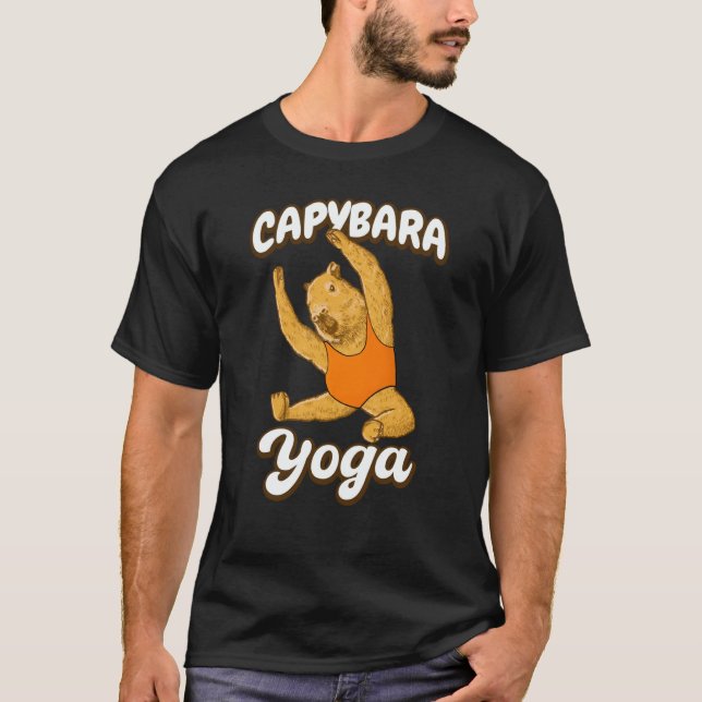 Capybara Yoga poses in Gymnastic leotard T Shirt (Framsida)