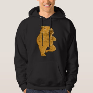 Capybara Yoga ställning Sport Träningsövningar Hoodie