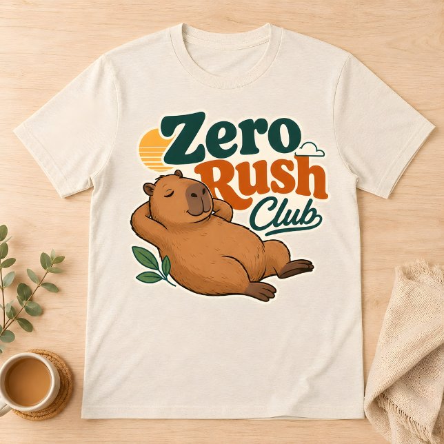 Capybara Zero Rush Club Avslappnad Retro T-Shirt (Skapare uppladdad)