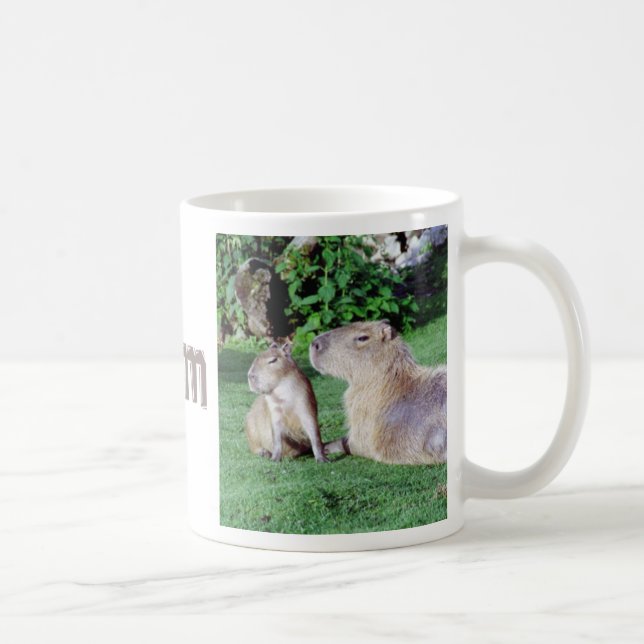 Capybaramamma och Sonmugg Kaffemugg (Höger)