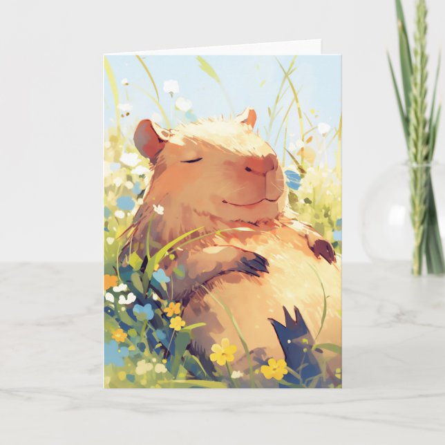 Capybarans lata dagar kort (Framsida)