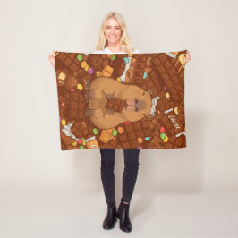 Capybara's Chocolate Dream Fleecefilt